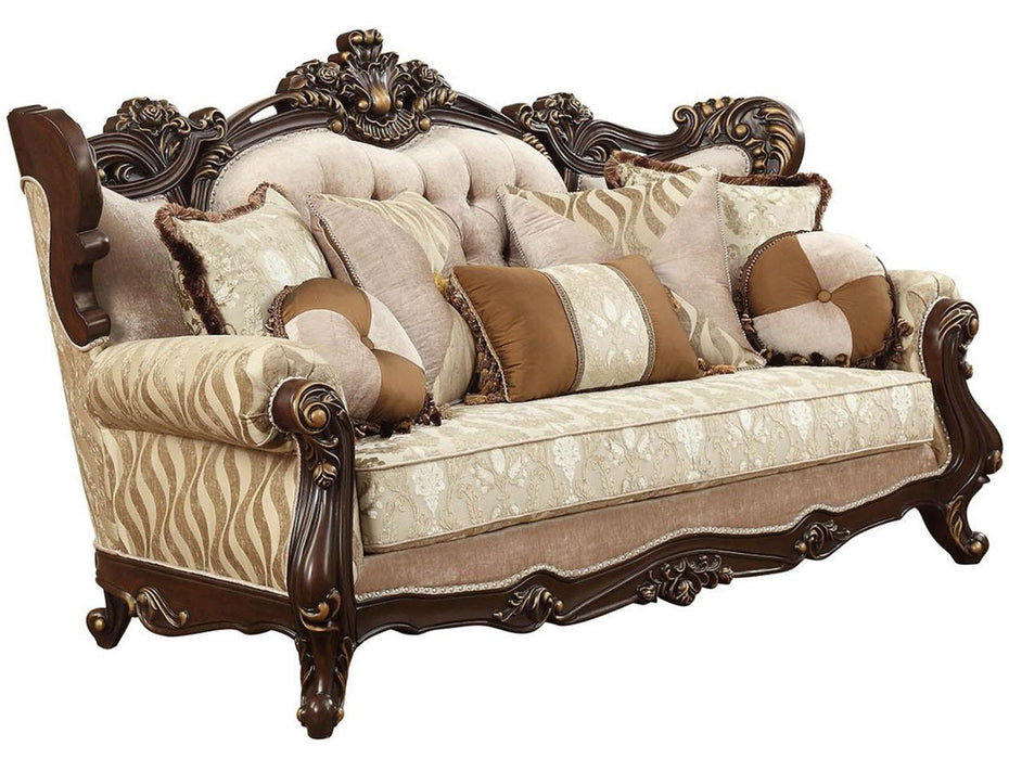 Acme Furniture Shalisa Sofa with 7 Pillows in Walnut 51050 - Premium Sofa from ACME East - Just $4032.60! Shop now at Furniture Wholesale Plus  We are the best furniture store in Nashville, Hendersonville, Goodlettsville, Madison, Antioch, Mount Juliet, Lebanon, Gallatin, Springfield, Murfreesboro, Franklin, Brentwood