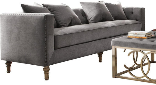 Acme Furniture Sidonia Sofa in Gray Velvet 53580 - Premium Sofa from ACME East - Just $1265.55! Shop now at Furniture Wholesale Plus  We are the best furniture store in Nashville, Hendersonville, Goodlettsville, Madison, Antioch, Mount Juliet, Lebanon, Gallatin, Springfield, Murfreesboro, Franklin, Brentwood