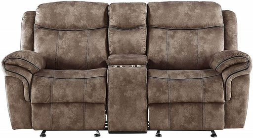 Acme Furniture Zubaida Motion Loveseat with Console in 2-Tone Chocolate Velvet 55021 - Premium Loveseat from ACME East - Just $1228.50! Shop now at Furniture Wholesale Plus  We are the best furniture store in Nashville, Hendersonville, Goodlettsville, Madison, Antioch, Mount Juliet, Lebanon, Gallatin, Springfield, Murfreesboro, Franklin, Brentwood