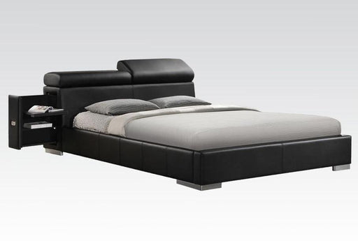 Acme Manjot Queen Upholstered Bed in Black 20750Q - Premium Bed from ACME East - Just $953.55! Shop now at Furniture Wholesale Plus  We are the best furniture store in Nashville, Hendersonville, Goodlettsville, Madison, Antioch, Mount Juliet, Lebanon, Gallatin, Springfield, Murfreesboro, Franklin, Brentwood