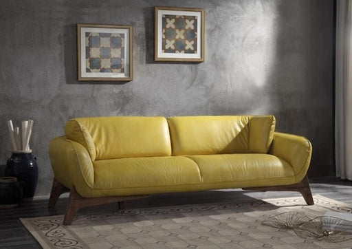 Acme Pesach Sofa in Mustard 55075 - Premium Sofa from ACME East - Just $4268.55! Shop now at Furniture Wholesale Plus  We are the best furniture store in Nashville, Hendersonville, Goodlettsville, Madison, Antioch, Mount Juliet, Lebanon, Gallatin, Springfield, Murfreesboro, Franklin, Brentwood