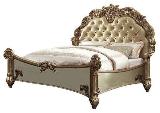 Acme Vendome Button Tufted Cal King Bed in Gold Patina 22994CK - Premium Bed from ACME East - Just $3872.70! Shop now at Furniture Wholesale Plus  We are the best furniture store in Nashville, Hendersonville, Goodlettsville, Madison, Antioch, Mount Juliet, Lebanon, Gallatin, Springfield, Murfreesboro, Franklin, Brentwood