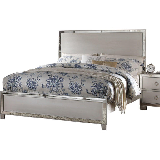 Acme Voeville King Panel Bed in Platinum 24837EK - Premium Bed from ACME East - Just $717.60! Shop now at Furniture Wholesale Plus  We are the best furniture store in Nashville, Hendersonville, Goodlettsville, Madison, Antioch, Mount Juliet, Lebanon, Gallatin, Springfield, Murfreesboro, Franklin, Brentwood