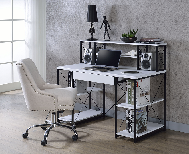 Amiel White & Black Desk - Premium Desk from ACME East - Just $319.80! Shop now at Furniture Wholesale Plus  We are the best furniture store in Nashville, Hendersonville, Goodlettsville, Madison, Antioch, Mount Juliet, Lebanon, Gallatin, Springfield, Murfreesboro, Franklin, Brentwood