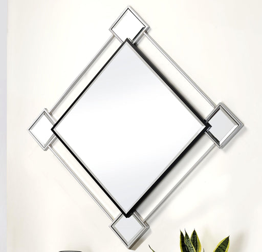 Asbury Mirrored & Chrome Accent Mirror (Wall) - Premium Mirror from ACME East - Just $204.75! Shop now at Furniture Wholesale Plus  We are the best furniture store in Nashville, Hendersonville, Goodlettsville, Madison, Antioch, Mount Juliet, Lebanon, Gallatin, Springfield, Murfreesboro, Franklin, Brentwood