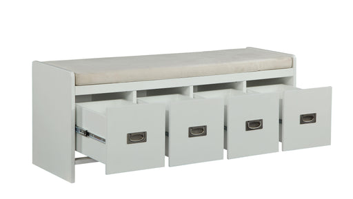 Berci Beige Fabric & White Bench w/Storage - Premium Bench from ACME East - Just $380.25! Shop now at Furniture Wholesale Plus  We are the best furniture store in Nashville, Hendersonville, Goodlettsville, Madison, Antioch, Mount Juliet, Lebanon, Gallatin, Springfield, Murfreesboro, Franklin, Brentwood