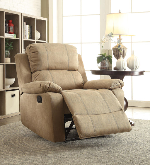 Bina Light Brown Polished Microfiber Recliner (Motion) - Premium Recliner from ACME East - Just $454.35! Shop now at Furniture Wholesale Plus  We are the best furniture store in Nashville, Hendersonville, Goodlettsville, Madison, Antioch, Mount Juliet, Lebanon, Gallatin, Springfield, Murfreesboro, Franklin, Brentwood