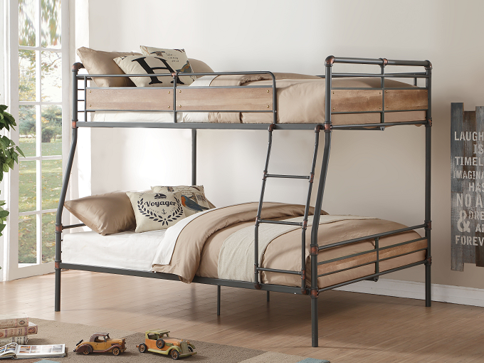 Brantley II Sandy Black & Dark Bronze Hand-Brushed Full XL/Queen Bunk Bed - Premium Bunk Bed from ACME East - Just $1029.60! Shop now at Furniture Wholesale Plus  We are the best furniture store in Nashville, Hendersonville, Goodlettsville, Madison, Antioch, Mount Juliet, Lebanon, Gallatin, Springfield, Murfreesboro, Franklin, Brentwood