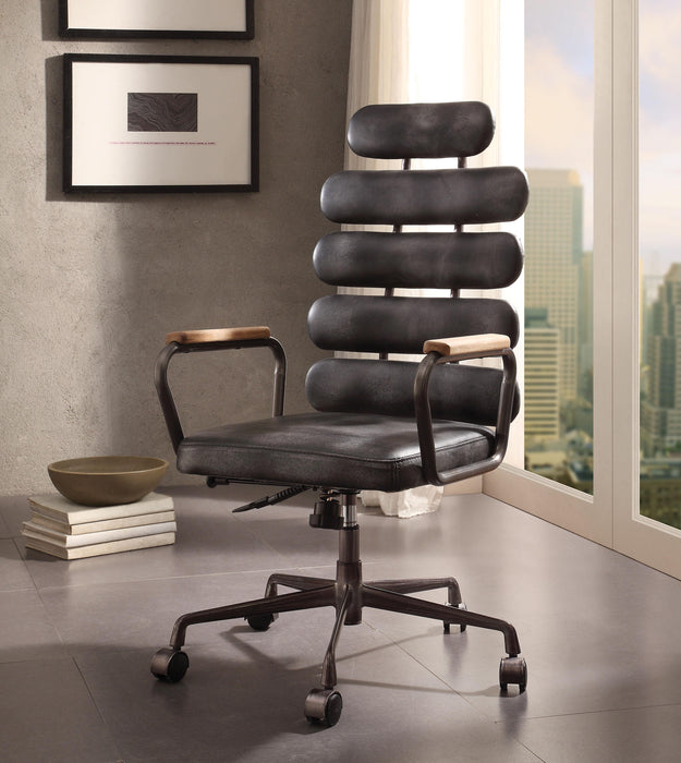 Calan Vintage Black Top Grain Leather Office Chair - Premium Office Chair from ACME East - Just $1053! Shop now at Furniture Wholesale Plus  We are the best furniture store in Nashville, Hendersonville, Goodlettsville, Madison, Antioch, Mount Juliet, Lebanon, Gallatin, Springfield, Murfreesboro, Franklin, Brentwood