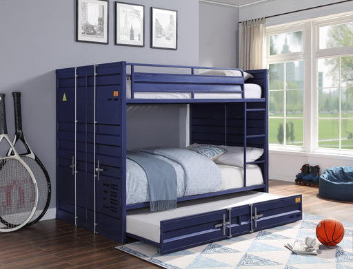 Cargo Blue Bunk Bed (Full/Full) - Premium Bunk Bed from ACME East - Just $1366.95! Shop now at Furniture Wholesale Plus  We are the best furniture store in Nashville, Hendersonville, Goodlettsville, Madison, Antioch, Mount Juliet, Lebanon, Gallatin, Springfield, Murfreesboro, Franklin, Brentwood