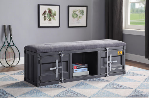 Cargo Gray Fabric & Gunmetal Bench (Storage) - Premium Bench from ACME East - Just $544.05! Shop now at Furniture Wholesale Plus  We are the best furniture store in Nashville, Hendersonville, Goodlettsville, Madison, Antioch, Mount Juliet, Lebanon, Gallatin, Springfield, Murfreesboro, Franklin, Brentwood