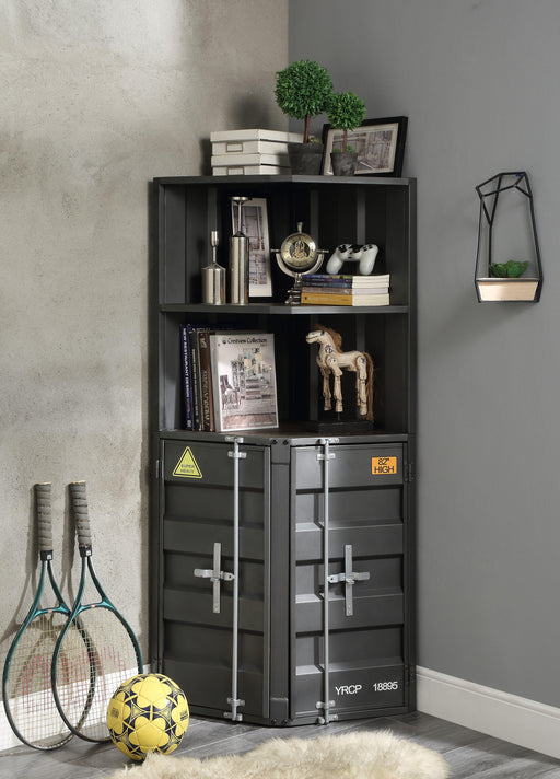 Cargo Gunmetal Bookcase (Corner) - Premium Bookcase from ACME East - Just $602.55! Shop now at Furniture Wholesale Plus  We are the best furniture store in Nashville, Hendersonville, Goodlettsville, Madison, Antioch, Mount Juliet, Lebanon, Gallatin, Springfield, Murfreesboro, Franklin, Brentwood