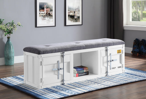 Cargo Gray Fabric & White Bench (Storage) - Premium Bench from ACME East - Just $544.05! Shop now at Furniture Wholesale Plus  We are the best furniture store in Nashville, Hendersonville, Goodlettsville, Madison, Antioch, Mount Juliet, Lebanon, Gallatin, Springfield, Murfreesboro, Franklin, Brentwood