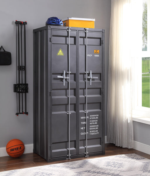 Cargo Gunmetal Wardrobe (Double Door) - Premium Wardrobe from ACME East - Just $1021.80! Shop now at Furniture Wholesale Plus  We are the best furniture store in Nashville, Hendersonville, Goodlettsville, Madison, Antioch, Mount Juliet, Lebanon, Gallatin, Springfield, Murfreesboro, Franklin, Brentwood