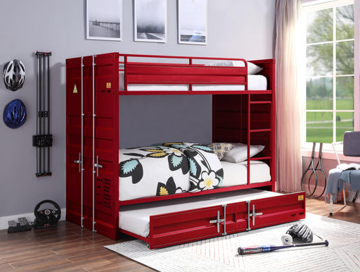 Cargo Red Bunk Bed (Twin/Twin) - Premium Bunk Bed from ACME East - Just $661.05! Shop now at Furniture Wholesale Plus  We are the best furniture store in Nashville, Hendersonville, Goodlettsville, Madison, Antioch, Mount Juliet, Lebanon, Gallatin, Springfield, Murfreesboro, Franklin, Brentwood