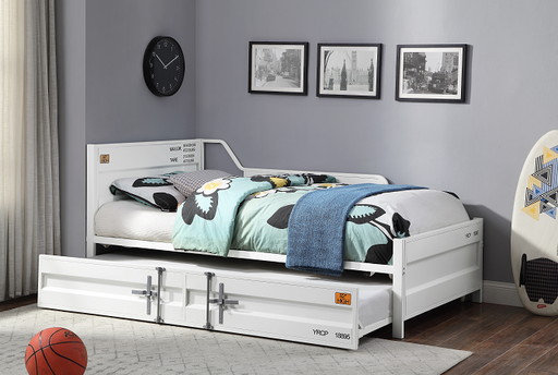 Cargo White Daybed & Trundle (Twin Size) - Premium Daybed w/ Trundle from ACME East - Just $551.85! Shop now at Furniture Wholesale Plus  We are the best furniture store in Nashville, Hendersonville, Goodlettsville, Madison, Antioch, Mount Juliet, Lebanon, Gallatin, Springfield, Murfreesboro, Franklin, Brentwood