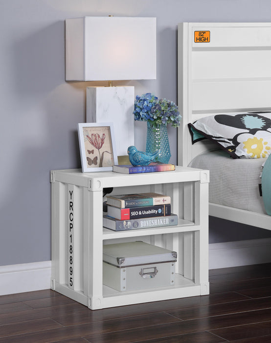 Cargo White Nightstand (USB) - Premium Nightstand from ACME East - Just $271.05! Shop now at Furniture Wholesale Plus  We are the best furniture store in Nashville, Hendersonville, Goodlettsville, Madison, Antioch, Mount Juliet, Lebanon, Gallatin, Springfield, Murfreesboro, Franklin, Brentwood