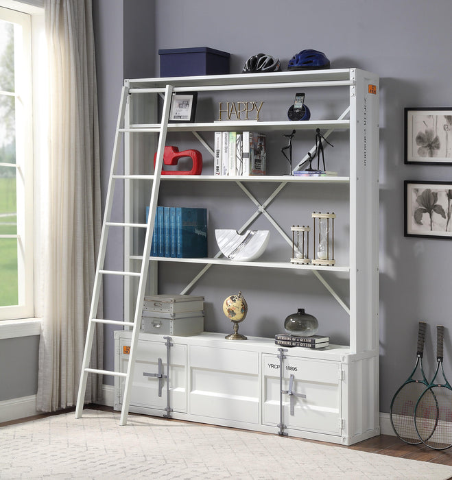 Cargo White Bookshelf & Ladder - Premium Bookcase from ACME East - Just $844.35! Shop now at Furniture Wholesale Plus  We are the best furniture store in Nashville, Hendersonville, Goodlettsville, Madison, Antioch, Mount Juliet, Lebanon, Gallatin, Springfield, Murfreesboro, Franklin, Brentwood