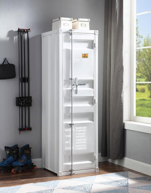 Cargo White Wardrobe (Single Door) - Premium Wardrobe from ACME East - Just $696.15! Shop now at Furniture Wholesale Plus  We are the best furniture store in Nashville, Hendersonville, Goodlettsville, Madison, Antioch, Mount Juliet, Lebanon, Gallatin, Springfield, Murfreesboro, Franklin, Brentwood