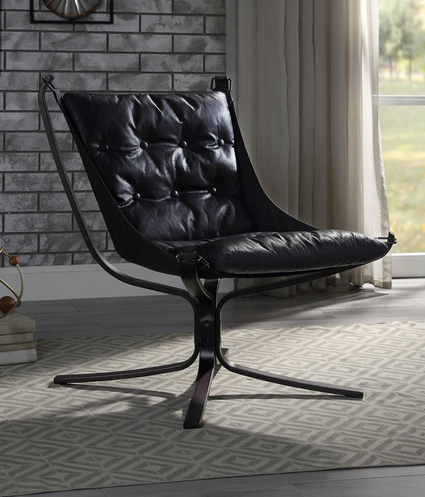 Carney Vintage Blue Top Grain Leather Accent Chair - Premium Chair from ACME East - Just $846.30! Shop now at Furniture Wholesale Plus  We are the best furniture store in Nashville, Hendersonville, Goodlettsville, Madison, Antioch, Mount Juliet, Lebanon, Gallatin, Springfield, Murfreesboro, Franklin, Brentwood