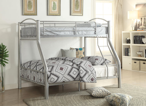 Cayelynn Silver Bunk Bed (Twin/Full) - Premium Bunk Bed from ACME East - Just $715.65! Shop now at Furniture Wholesale Plus  We are the best furniture store in Nashville, Hendersonville, Goodlettsville, Madison, Antioch, Mount Juliet, Lebanon, Gallatin, Springfield, Murfreesboro, Franklin, Brentwood