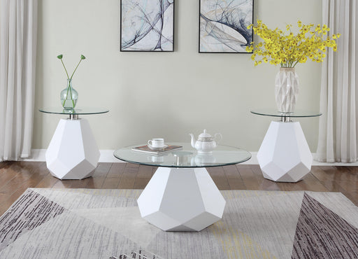 Chara White High Gloss & Clear Glass Coffee Table - Premium Coffee Table from ACME East - Just $434.85! Shop now at Furniture Wholesale Plus  We are the best furniture store in Nashville, Hendersonville, Goodlettsville, Madison, Antioch, Mount Juliet, Lebanon, Gallatin, Springfield, Murfreesboro, Franklin, Brentwood