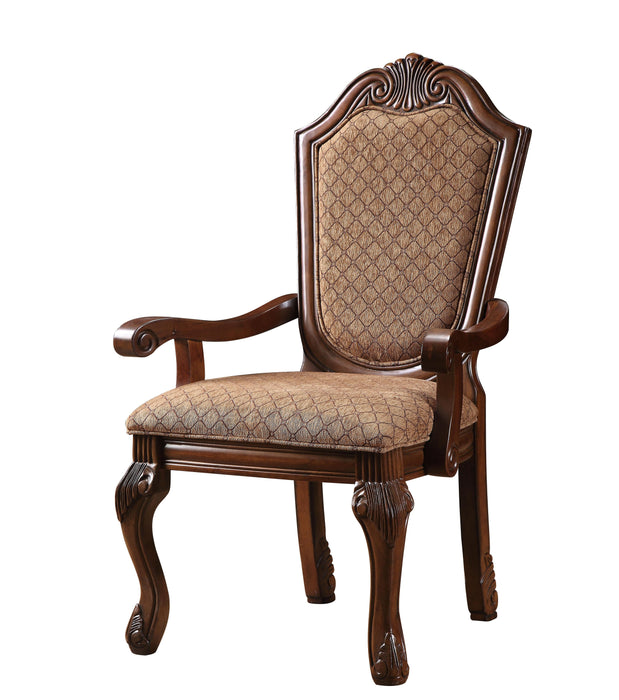 Chateau De Ville Fabric & Cherry Arm Chair - Premium Dining Chair from ACME East - Just $526.50! Shop now at Furniture Wholesale Plus  We are the best furniture store in Nashville, Hendersonville, Goodlettsville, Madison, Antioch, Mount Juliet, Lebanon, Gallatin, Springfield, Murfreesboro, Franklin, Brentwood