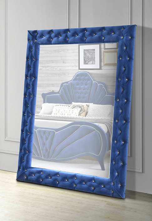 Dante Blue Velvet Accent Floor Mirror - Premium Mirror from ACME East - Just $778.05! Shop now at Furniture Wholesale Plus  We are the best furniture store in Nashville, Hendersonville, Goodlettsville, Madison, Antioch, Mount Juliet, Lebanon, Gallatin, Springfield, Murfreesboro, Franklin, Brentwood