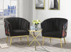 Colla Gray Velvet & Gold Accent Chair - Premium Chair from ACME East - Just $466.05! Shop now at Furniture Wholesale Plus  We are the best furniture store in Nashville, Hendersonville, Goodlettsville, Madison, Antioch, Mount Juliet, Lebanon, Gallatin, Springfield, Murfreesboro, Franklin, Brentwood