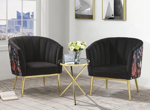 Colla Gray Velvet & Gold Accent Chair - Premium Chair from ACME East - Just $466.05! Shop now at Furniture Wholesale Plus  We are the best furniture store in Nashville, Hendersonville, Goodlettsville, Madison, Antioch, Mount Juliet, Lebanon, Gallatin, Springfield, Murfreesboro, Franklin, Brentwood