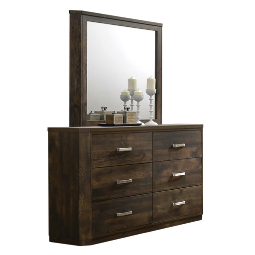 Elettra Rustic Walnut Mirror - Premium Mirror from ACME East - Just $179.40! Shop now at Furniture Wholesale Plus  We are the best furniture store in Nashville, Hendersonville, Goodlettsville, Madison, Antioch, Mount Juliet, Lebanon, Gallatin, Springfield, Murfreesboro, Franklin, Brentwood