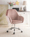 Eimer Peach Velvet & Chrome Office Chair - Premium Office Chair from ACME East - Just $200.85! Shop now at Furniture Wholesale Plus  We are the best furniture store in Nashville, Hendersonville, Goodlettsville, Madison, Antioch, Mount Juliet, Lebanon, Gallatin, Springfield, Murfreesboro, Franklin, Brentwood