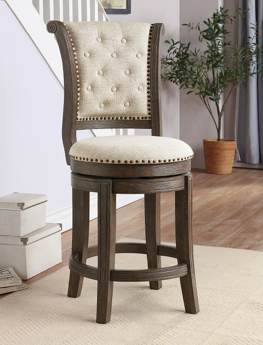 Glison Beige Fabric & Walnut Counter Height Chair (1Pc) - Premium Dining Chair from ACME East - Just $581.10! Shop now at Furniture Wholesale Plus  We are the best furniture store in Nashville, Hendersonville, Goodlettsville, Madison, Antioch, Mount Juliet, Lebanon, Gallatin, Springfield, Murfreesboro, Franklin, Brentwood