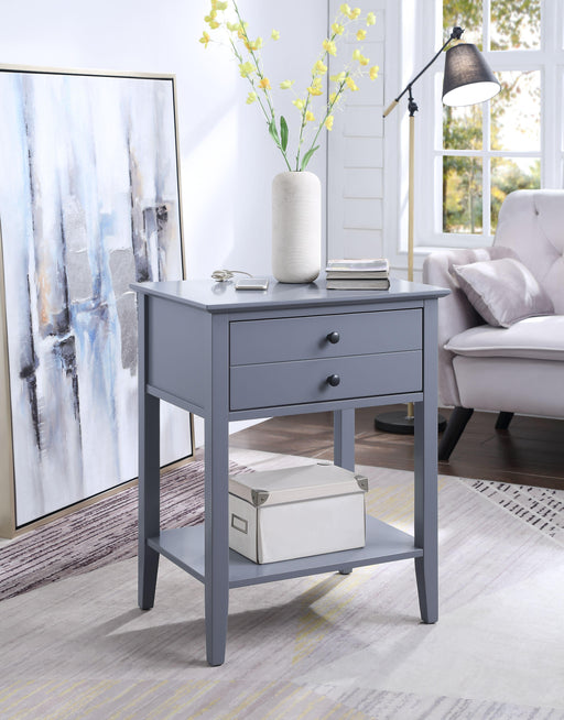 Grardor Gray Side Table (USB Charging Dock) - Premium Side Table from ACME East - Just $165.75! Shop now at Furniture Wholesale Plus  We are the best furniture store in Nashville, Hendersonville, Goodlettsville, Madison, Antioch, Mount Juliet, Lebanon, Gallatin, Springfield, Murfreesboro, Franklin, Brentwood