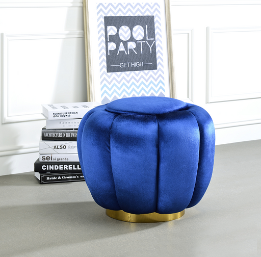 Heiress Sapphire Blue Velvet Ottoman - Premium Ottoman from ACME East - Just $142.35! Shop now at Furniture Wholesale Plus  We are the best furniture store in Nashville, Hendersonville, Goodlettsville, Madison, Antioch, Mount Juliet, Lebanon, Gallatin, Springfield, Murfreesboro, Franklin, Brentwood