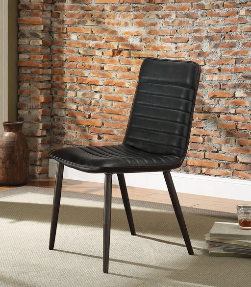 Hosmer Black Top Grain Leather & Antique Black Side Chair - Premium Dining Chair from ACME East - Just $1187.55! Shop now at Furniture Wholesale Plus  We are the best furniture store in Nashville, Hendersonville, Goodlettsville, Madison, Antioch, Mount Juliet, Lebanon, Gallatin, Springfield, Murfreesboro, Franklin, Brentwood