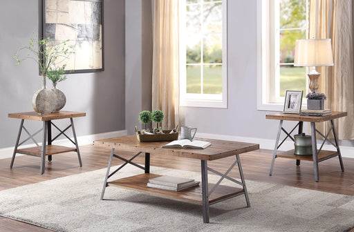 Ikram Weathered Oak & Sandy Black Coffee Table - Premium Coffee Table from ACME East - Just $261.30! Shop now at Furniture Wholesale Plus  We are the best furniture store in Nashville, Hendersonville, Goodlettsville, Madison, Antioch, Mount Juliet, Lebanon, Gallatin, Springfield, Murfreesboro, Franklin, Brentwood