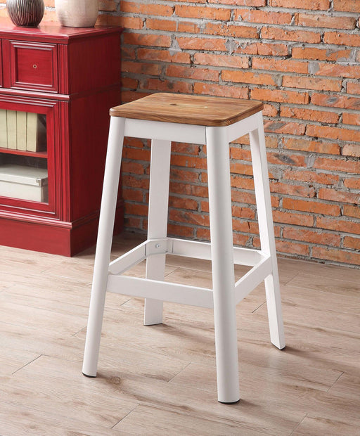 Jacotte Natural & White Bar Stool (1Pc) - Premium Barstool from ACME East - Just $152.10! Shop now at Furniture Wholesale Plus  We are the best furniture store in Nashville, Hendersonville, Goodlettsville, Madison, Antioch, Mount Juliet, Lebanon, Gallatin, Springfield, Murfreesboro, Franklin, Brentwood