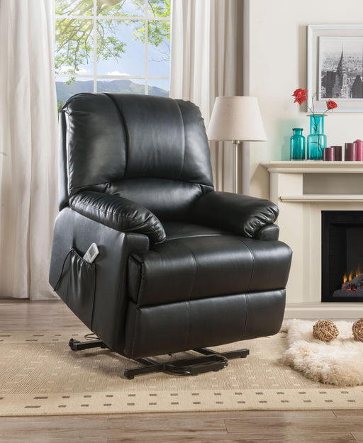 Ixora Black PU Recliner w/Power Lift & Massage - Premium Recliner from ACME East - Just $1093.95! Shop now at Furniture Wholesale Plus  We are the best furniture store in Nashville, Hendersonville, Goodlettsville, Madison, Antioch, Mount Juliet, Lebanon, Gallatin, Springfield, Murfreesboro, Franklin, Brentwood