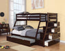 Jason Espresso Bunk Bed (Twin/Full) - Premium Bunk Bed from ACME East - Just $719.55! Shop now at Furniture Wholesale Plus  We are the best furniture store in Nashville, Hendersonville, Goodlettsville, Madison, Antioch, Mount Juliet, Lebanon, Gallatin, Springfield, Murfreesboro, Franklin, Brentwood