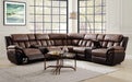 Jaylen Toffee & Espresso Polished Microfiber Sectional Sofa (Motion) - Premium Sectional from ACME East - Just $3430.05! Shop now at Furniture Wholesale Plus  We are the best furniture store in Nashville, Hendersonville, Goodlettsville, Madison, Antioch, Mount Juliet, Lebanon, Gallatin, Springfield, Murfreesboro, Franklin, Brentwood