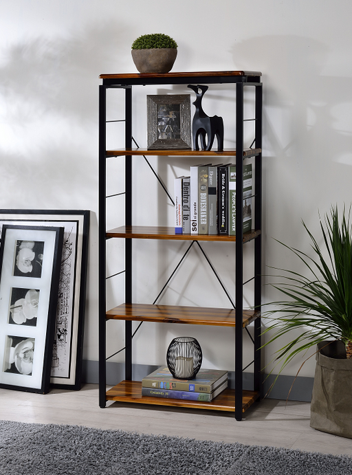 Jurgen Oak & Black Bookshelf - Premium Bookcase from ACME East - Just $224.25! Shop now at Furniture Wholesale Plus  We are the best furniture store in Nashville, Hendersonville, Goodlettsville, Madison, Antioch, Mount Juliet, Lebanon, Gallatin, Springfield, Murfreesboro, Franklin, Brentwood