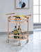 Lakelyn Rose Gold & Clear Glass Serving Cart - Premium Server from ACME East - Just $366.60! Shop now at Furniture Wholesale Plus  We are the best furniture store in Nashville, Hendersonville, Goodlettsville, Madison, Antioch, Mount Juliet, Lebanon, Gallatin, Springfield, Murfreesboro, Franklin, Brentwood