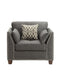 Laurissa Light Charcoal Linen Chair & 3 Pillows - Premium Chair from ACME East - Just $460.20! Shop now at Furniture Wholesale Plus  We are the best furniture store in Nashville, Hendersonville, Goodlettsville, Madison, Antioch, Mount Juliet, Lebanon, Gallatin, Springfield, Murfreesboro, Franklin, Brentwood