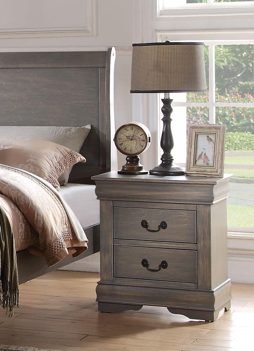 Louis Philippe Antique Gray Nightstand - Premium Nightstand from ACME East - Just $232.05! Shop now at Furniture Wholesale Plus  We are the best furniture store in Nashville, Hendersonville, Goodlettsville, Madison, Antioch, Mount Juliet, Lebanon, Gallatin, Springfield, Murfreesboro, Franklin, Brentwood