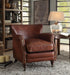 Leeds Vintage Dark Brown Top Grain Leather Accent Chair - Premium Chair from ACME East - Just $1318.20! Shop now at Furniture Wholesale Plus  We are the best furniture store in Nashville, Hendersonville, Goodlettsville, Madison, Antioch, Mount Juliet, Lebanon, Gallatin, Springfield, Murfreesboro, Franklin, Brentwood