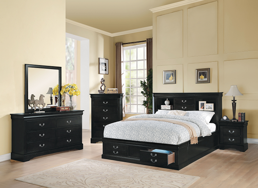 Louis Philippe III Black Eastern King Bed - Premium Bed from ACME East - Just $1766.70! Shop now at Furniture Wholesale Plus  We are the best furniture store in Nashville, Hendersonville, Goodlettsville, Madison, Antioch, Mount Juliet, Lebanon, Gallatin, Springfield, Murfreesboro, Franklin, Brentwood