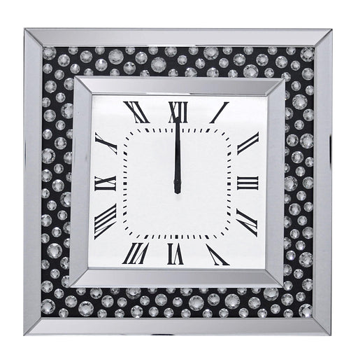 Marku Mirrored & Faux GemStones Wall Clock - Premium Wall Clock from ACME East - Just $115.05! Shop now at Furniture Wholesale Plus  We are the best furniture store in Nashville, Hendersonville, Goodlettsville, Madison, Antioch, Mount Juliet, Lebanon, Gallatin, Springfield, Murfreesboro, Franklin, Brentwood