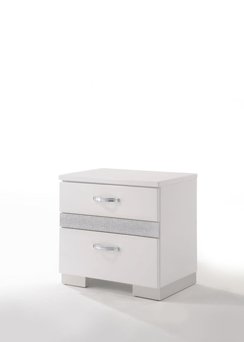 Naima II White High Gloss Nightstand - Premium Nightstand from ACME East - Just $341.25! Shop now at Furniture Wholesale Plus  We are the best furniture store in Nashville, Hendersonville, Goodlettsville, Madison, Antioch, Mount Juliet, Lebanon, Gallatin, Springfield, Murfreesboro, Franklin, Brentwood