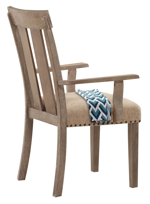 Nathaniel Fabric & Maple Arm Chair , Slatted Back - Premium Dining Chair from ACME East - Just $337.35! Shop now at Furniture Wholesale Plus  We are the best furniture store in Nashville, Hendersonville, Goodlettsville, Madison, Antioch, Mount Juliet, Lebanon, Gallatin, Springfield, Murfreesboro, Franklin, Brentwood